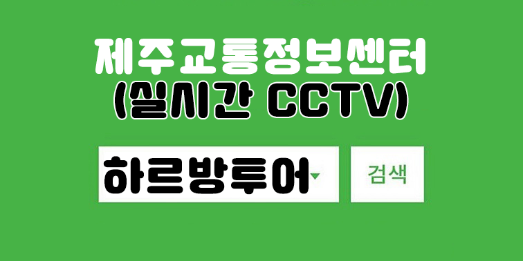 제주교통정보 실시간 CCTV 사이트 『제주하르방투어』